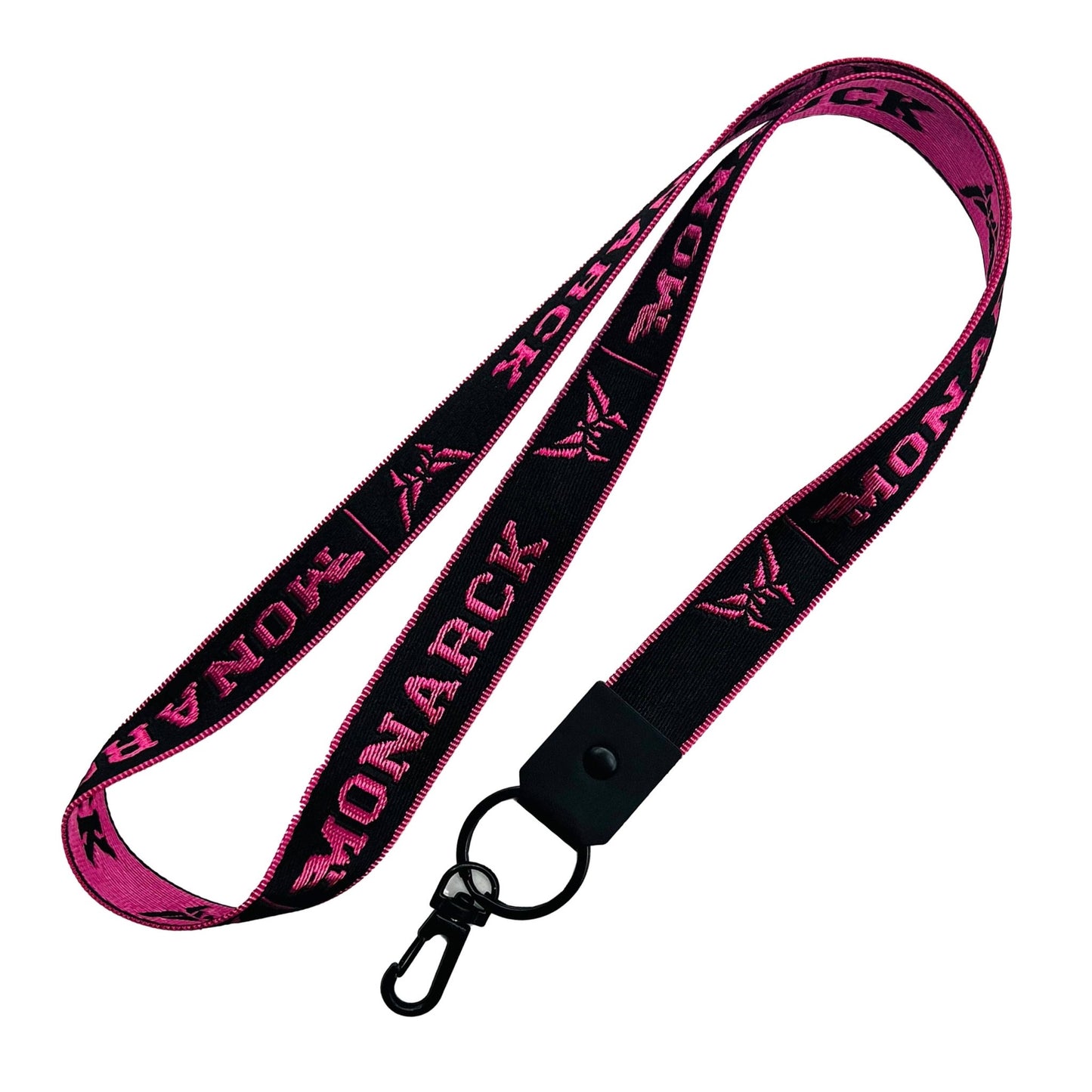 Monarck Pink/Black Woven Lanyard 1W A045