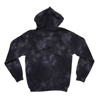 Monarck Stamped Tie Dye Black Hoodie 2W096