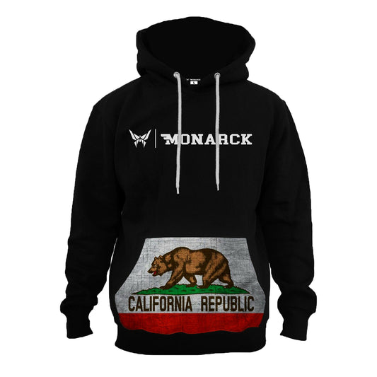 Monarck California Republic Pocket Hoodie Black 005