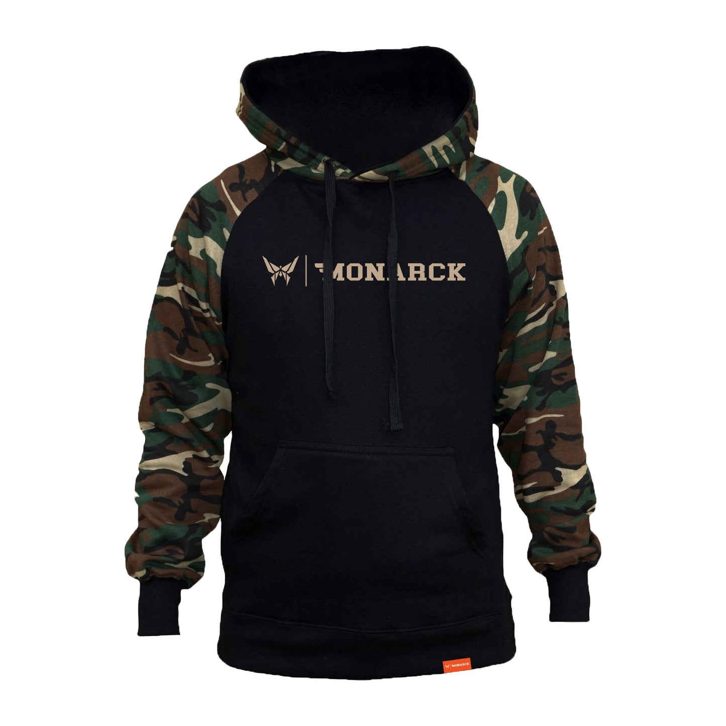 Monarck Camo Raglan Hoodie Black 024