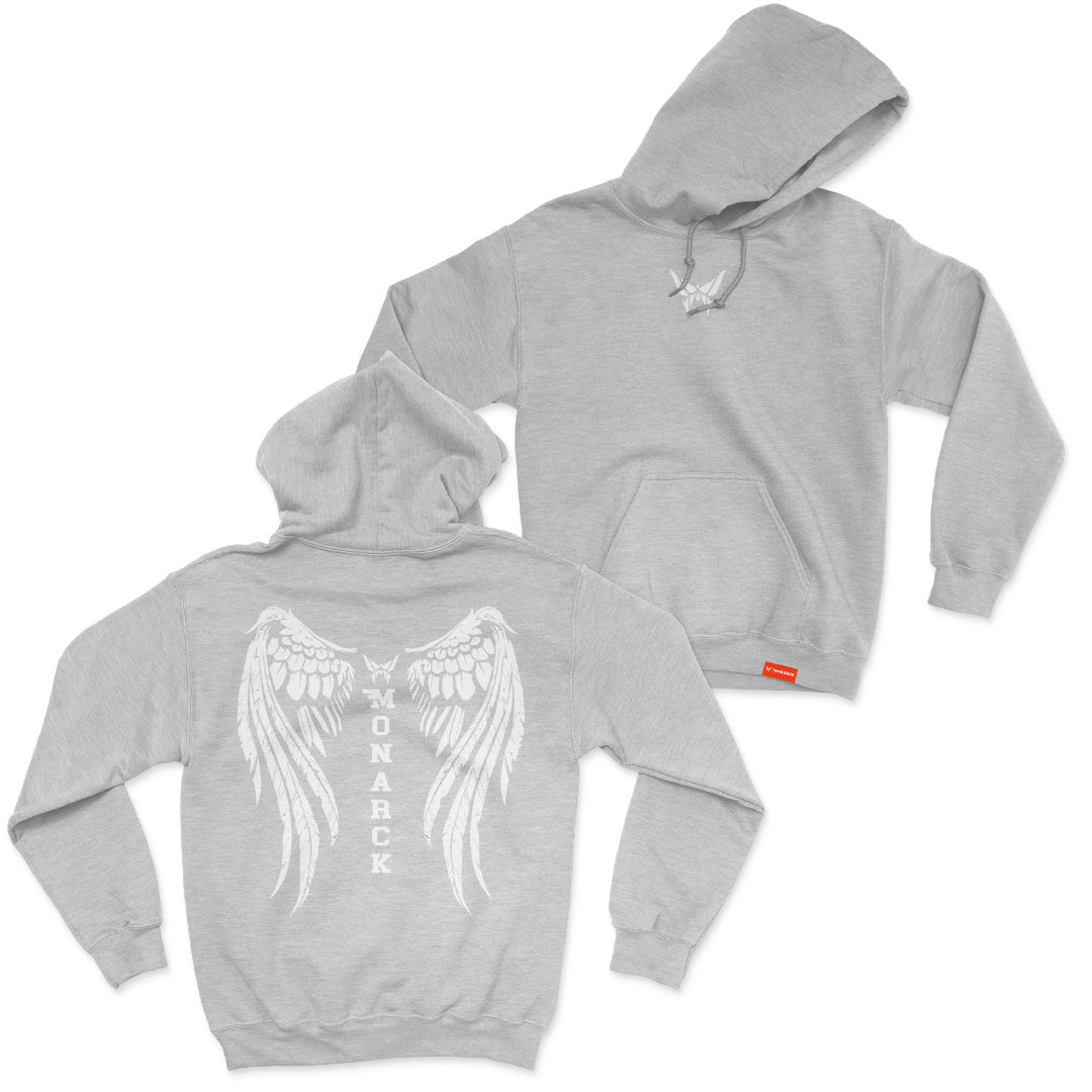 Monarck Wings Hoodie heather grey 084