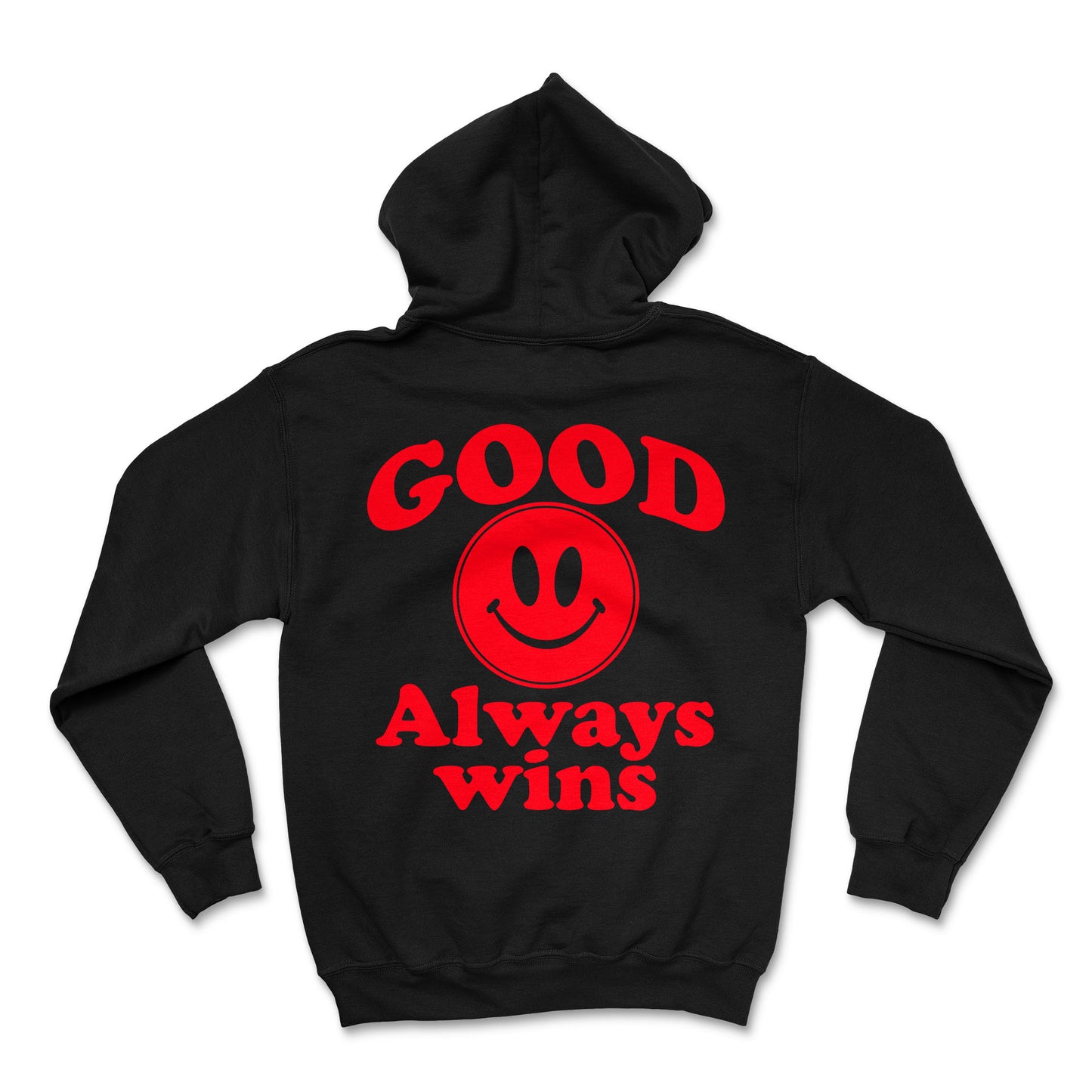 Monarck Red Smile Hoodie Black 109