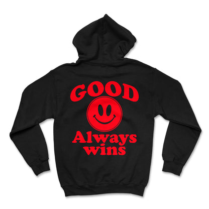 Monarck Red Smile Hoodie Black 2W109