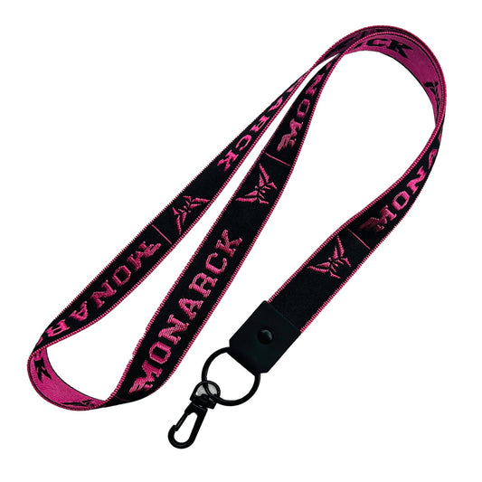 Monarck Pink/Black Woven Lanyard A045